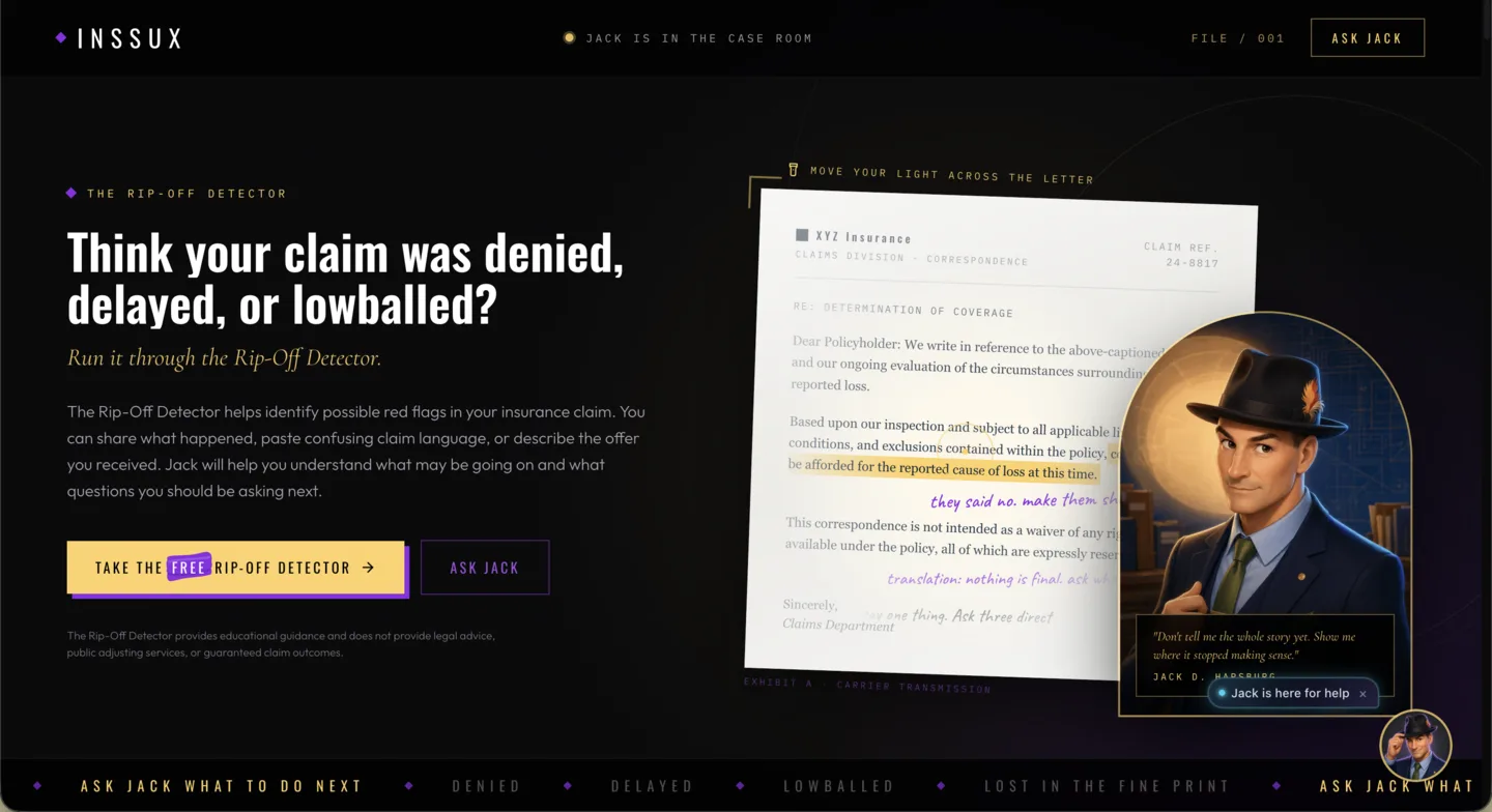 Inssux homepage